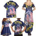 Personalised Pink Galah Australia Day Family Matching Summer Maxi Dress and Hawaiian Shirt 26th January Golden Wattle Flag Color - Aussie Hoodie