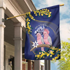 Pink Galah Australia Day Garden Flag 26th January Golden Wattle Flag Color - Aussie Hoodie
