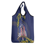 Pink Galah Australia Day Grocery Bag 26th January Golden Wattle Flag Color - Aussie Hoodie