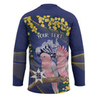Personalised Pink Galah Australia Day Hockey Jersey 26th January Golden Wattle Flag Color - Aussie Hoodie