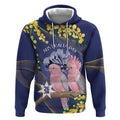 Personalised Pink Galah Australia Day Hoodie 26th January Golden Wattle Flag Color - Aussie Hoodie