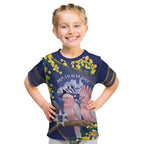 Personalised Pink Galah Australia Day Kid T Shirt 26th January Golden Wattle Flag Color - Aussie Hoodie