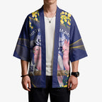 Personalised Pink Galah Australia Day Kimono 26th January Golden Wattle Flag Color - Aussie Hoodie