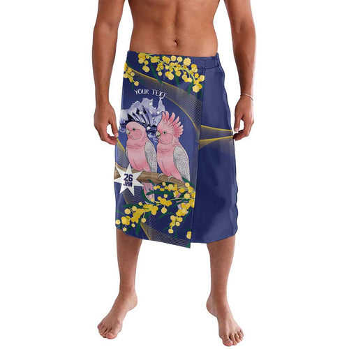 Personalised Pink Galah Australia Day Lavalava 26th January Golden Wattle Flag Color - Aussie Hoodie