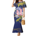Personalised Pink Galah Australia Day Mermaid Dress 26th January Golden Wattle Flag Color - Aussie Hoodie
