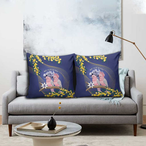Pink Galah Australia Day Pillow Cover 26th January Golden Wattle Flag Color - Aussie Hoodie