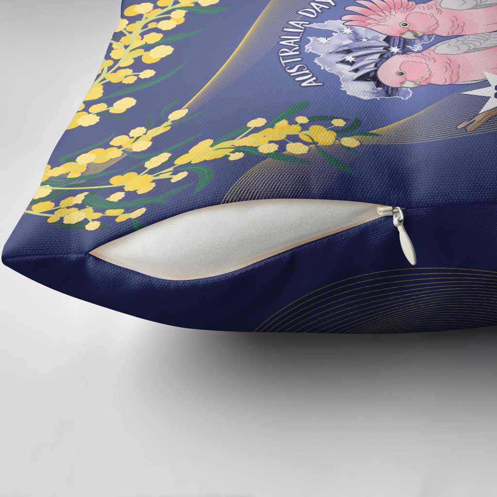 Pink Galah Australia Day Pillow Cover 26th January Golden Wattle Flag Color - Aussie Hoodie