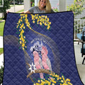 Pink Galah Australia Day Quilt 26th January Golden Wattle Flag Color - Aussie Hoodie