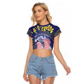 Personalised Pink Galah Australia Day Raglan Cropped T Shirt 26th January Golden Wattle Flag Color - Aussie Hoodie