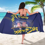 Pink Galah Australia Day Sarong 26th January Golden Wattle Flag Color - Aussie Hoodie