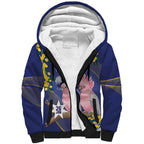 Personalised Pink Galah Australia Day Sherpa Hoodie 26th January Golden Wattle Flag Color - Aussie Hoodie