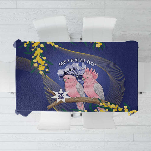 Pink Galah Australia Day Tablecloth 26th January Golden Wattle Flag Color - Aussie Hoodie