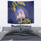 Pink Galah Australia Day Tapestry 26th January Golden Wattle Flag Color - Aussie Hoodie