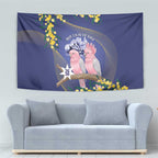 Pink Galah Australia Day Tapestry 26th January Golden Wattle Flag Color - Aussie Hoodie