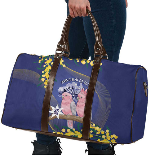 Pink Galah Australia Day Travel Bag 26th January Golden Wattle Flag Color - Aussie Hoodie