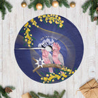 Pink Galah Australia Day Tree Skirt 26th January Golden Wattle Flag Color - Aussie Hoodie