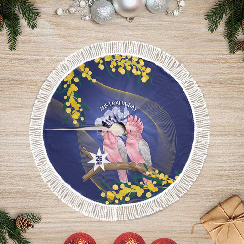 Pink Galah Australia Day Tree Skirt 26th January Golden Wattle Flag Color - Aussie Hoodie