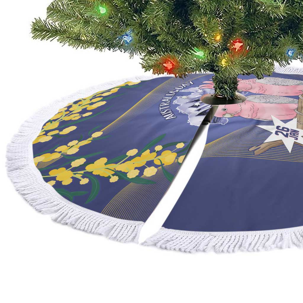 Pink Galah Australia Day Tree Skirt 26th January Golden Wattle Flag Color - Aussie Hoodie
