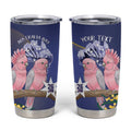 Personalised Pink Galah Australia Day Tumbler Cup 26th January Golden Wattle Flag Color - Aussie Hoodie