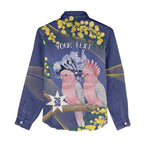 Personalised Pink Galah Australia Day Women Casual Shirt 26th January Golden Wattle Flag Color - Aussie Hoodie