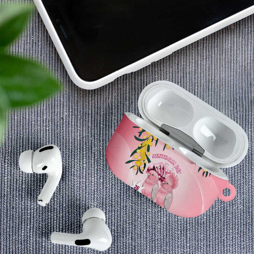 Galah Australia Day AirPods Case 26th January Golden Wattle Pink Color - Aussie Hoodie