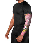 Personalised Galah Australia Day Arm Sleeves 26th January Golden Wattle Pink Color - Aussie Hoodie