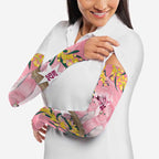 Personalised Galah Australia Day Arm Sleeves 26th January Golden Wattle Pink Color - Aussie Hoodie