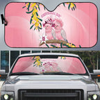 Galah Australia Day Auto Sun Shade 26th January Golden Wattle Pink Color - Aussie Hoodie