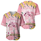 Personalised Galah Australia Day Baseball Jersey 26th January Golden Wattle Pink Color - Aussie Hoodie