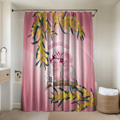 Galah Australia Day Bathroom Set 26th January Golden Wattle Pink Color - Aussie Hoodie