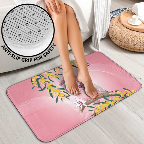 Galah Australia Day Bathroom Set 26th January Golden Wattle Pink Color - Aussie Hoodie