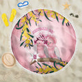 Galah Australia Day Beach Blanket 26th January Golden Wattle Pink Color - Aussie Hoodie