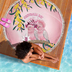Galah Australia Day Beach Blanket 26th January Golden Wattle Pink Color - Aussie Hoodie