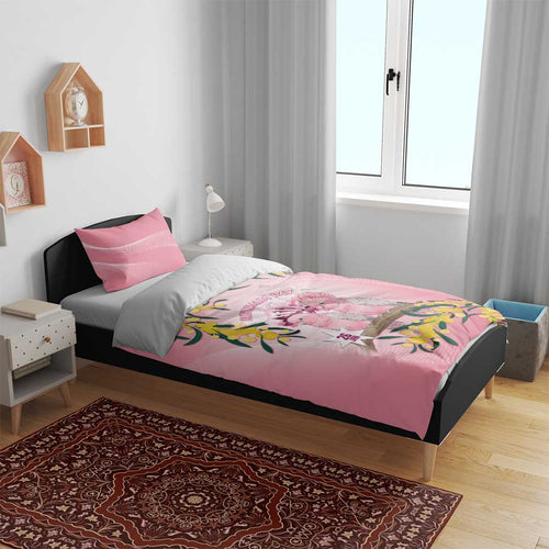 Galah Australia Day Bedding Set 26th January Golden Wattle Pink Color - Aussie Hoodie