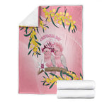 Galah Australia Day Blanket 26th January Golden Wattle Pink Color - Aussie Hoodie
