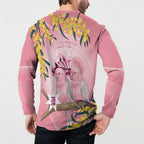 Personalised Galah Australia Day Button Sweatshirt 26th January Golden Wattle Pink Color - Aussie Hoodie