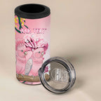Personalised Galah Australia Day 4 in 1 Can Cooler Tumbler 26th January Golden Wattle Pink Color - Aussie Hoodie