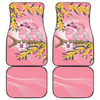 Personalised Galah Australia Day Car Mats 26th January Golden Wattle Pink Color - Aussie Hoodie