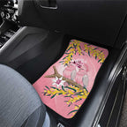 Personalised Galah Australia Day Car Mats 26th January Golden Wattle Pink Color - Aussie Hoodie