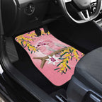 Personalised Galah Australia Day Car Mats 26th January Golden Wattle Pink Color - Aussie Hoodie