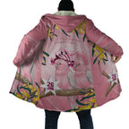 Personalised Galah Australia Day Cloak 26th January Golden Wattle Pink Color - Aussie Hoodie