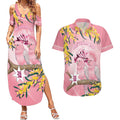 Personalised Galah Australia Day Couples Matching Summer Maxi Dress and Hawaiian Shirt 26th January Golden Wattle Pink Color - Aussie Hoodie