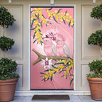Personalised Galah Australia Day Door Cover 26th January Golden Wattle Pink Color - Aussie Hoodie