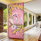 Personalised Galah Australia Day Door Cover 26th January Golden Wattle Pink Color - Aussie Hoodie