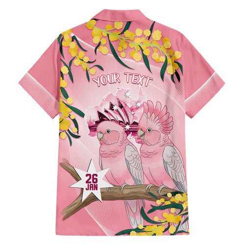 Personalised Galah Australia Day Family Matching Mermaid Dress and Hawaiian Shirt 26th January Golden Wattle Pink Color - Aussie Hoodie