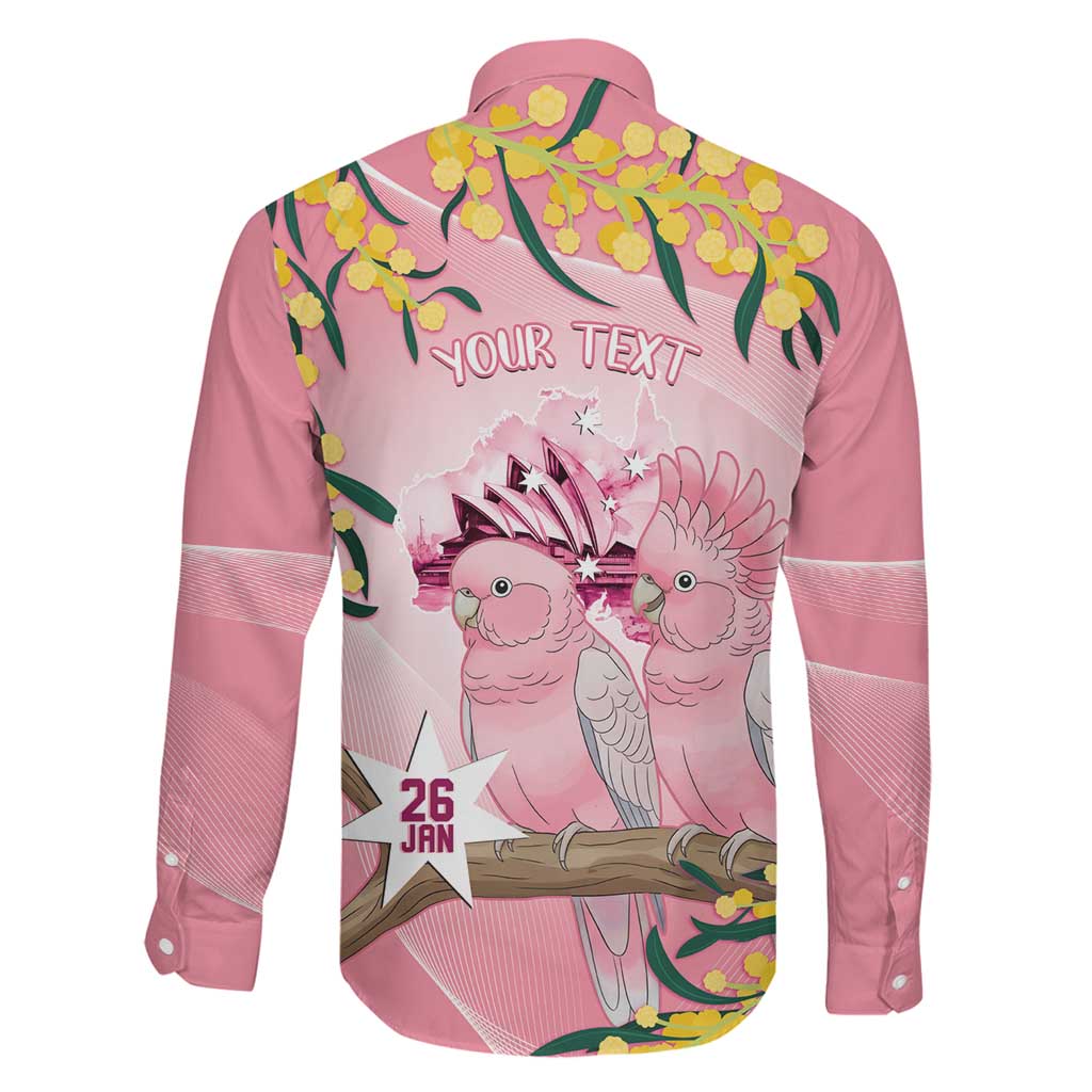 Personalised Galah Australia Day Family Matching Mermaid Dress and Hawaiian Shirt 26th January Golden Wattle Pink Color - Aussie Hoodie