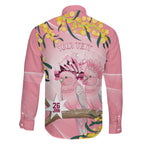 Personalised Galah Australia Day Family Matching Mermaid Dress and Hawaiian Shirt 26th January Golden Wattle Pink Color - Aussie Hoodie