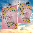 Galah Australia Day Garden Flag 26th January Golden Wattle Pink Color - Aussie Hoodie