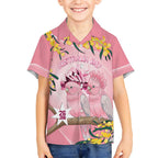 Personalised Galah Australia Day Hawaiian Shirt 26th January Golden Wattle Pink Color - Aussie Hoodie