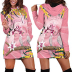 Personalised Galah Australia Day Hoodie Dress 26th January Golden Wattle Pink Color - Aussie Hoodie